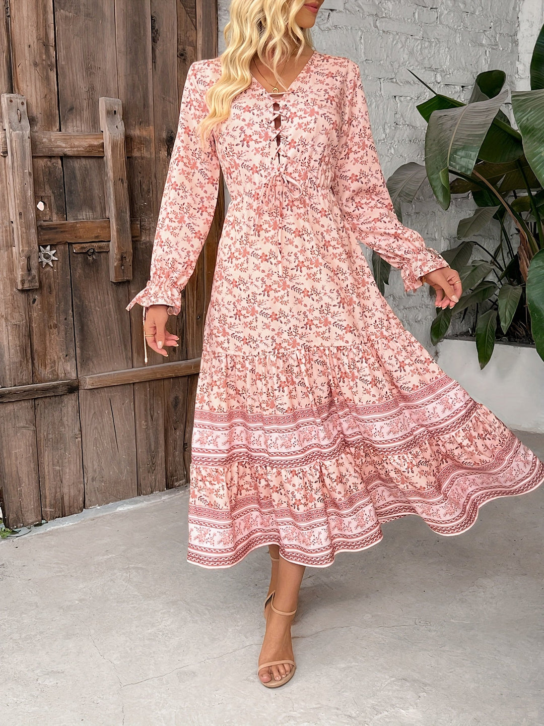 LORETTA | Small Floral Drawstring Dress
