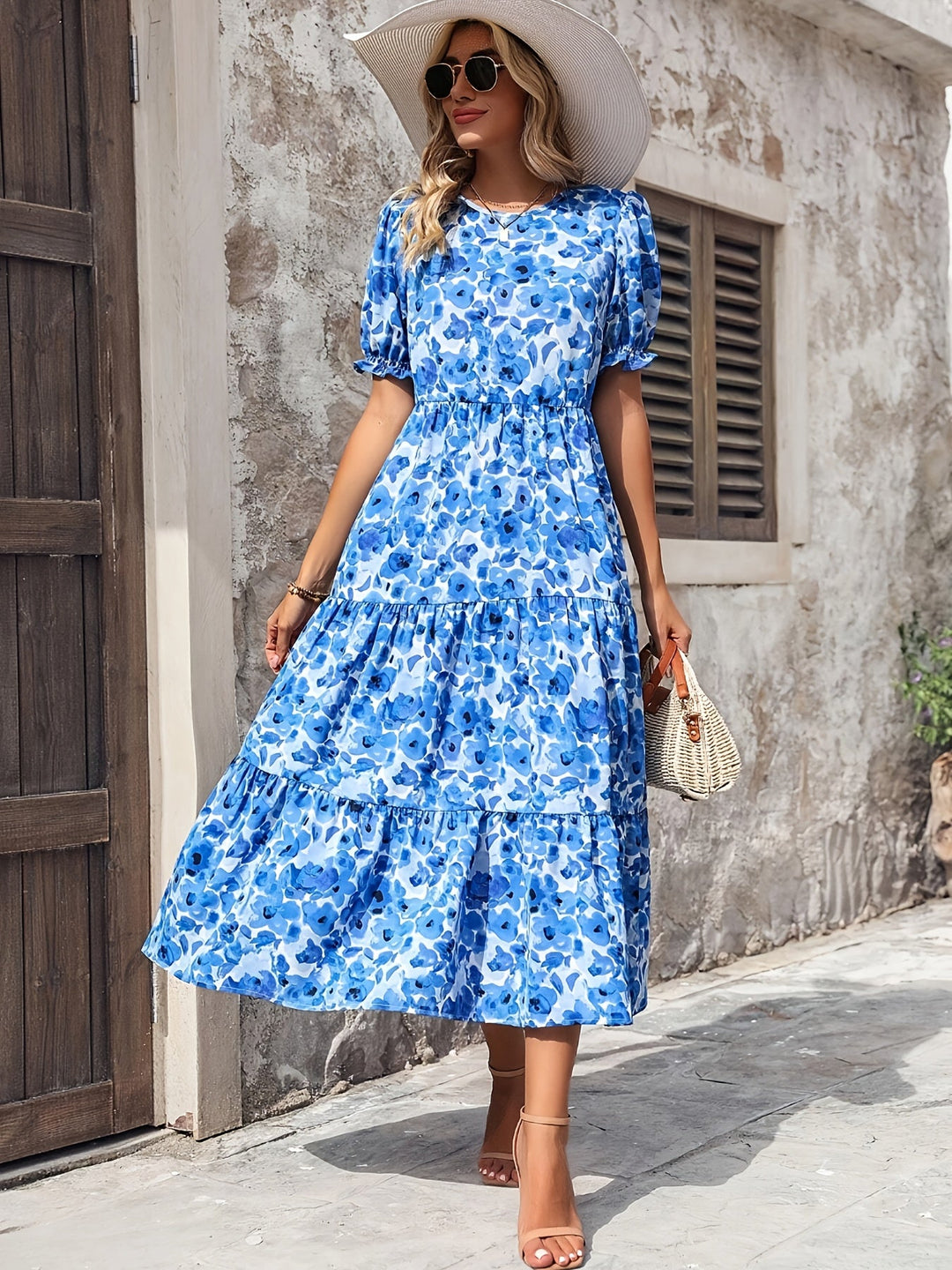 MAUREEN | Layered Puff Sleeve Dress