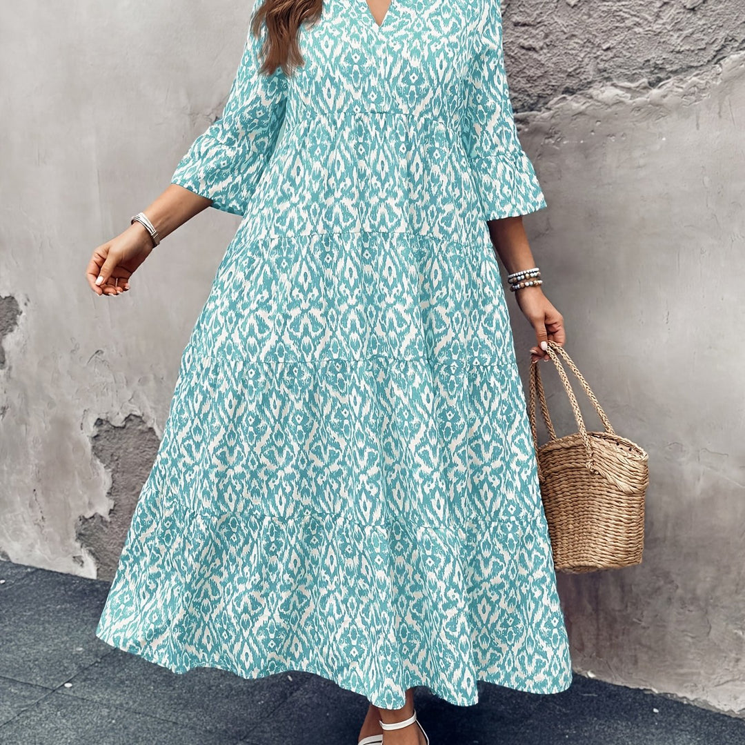 TERESA | Bell Sleeve Printed Dress