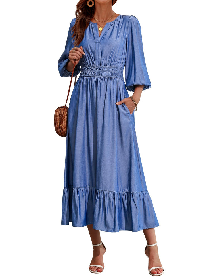 GAIL | Tiered Pocket Maxi Dress
