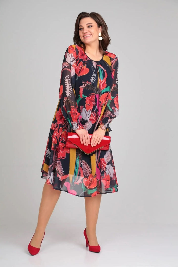 Floravine™ | Modern Floral Dress