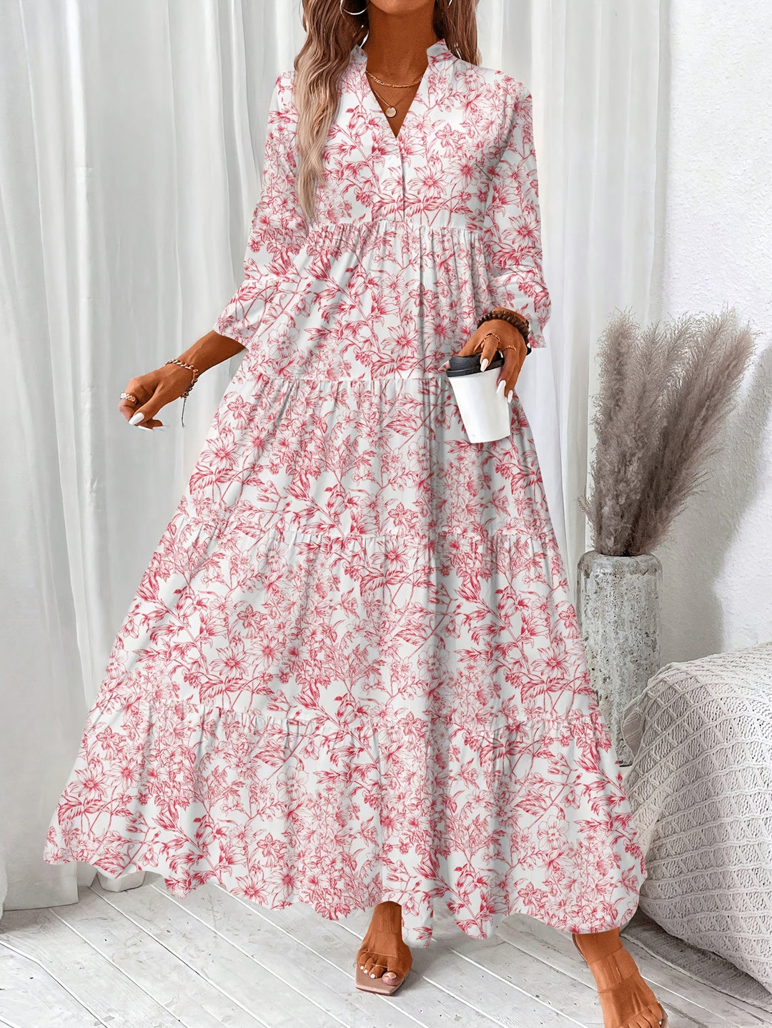 PEGGY | Tiered Floral Cap Sleeve Dress