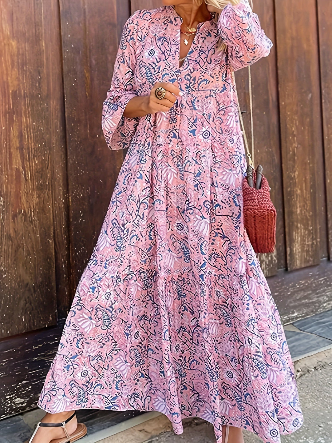 EILEEN | V-Neck Loose Long Dress
