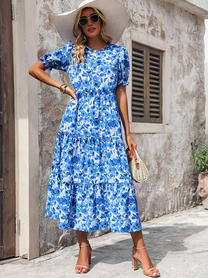 MAUREEN | Layered Puff Sleeve Dress