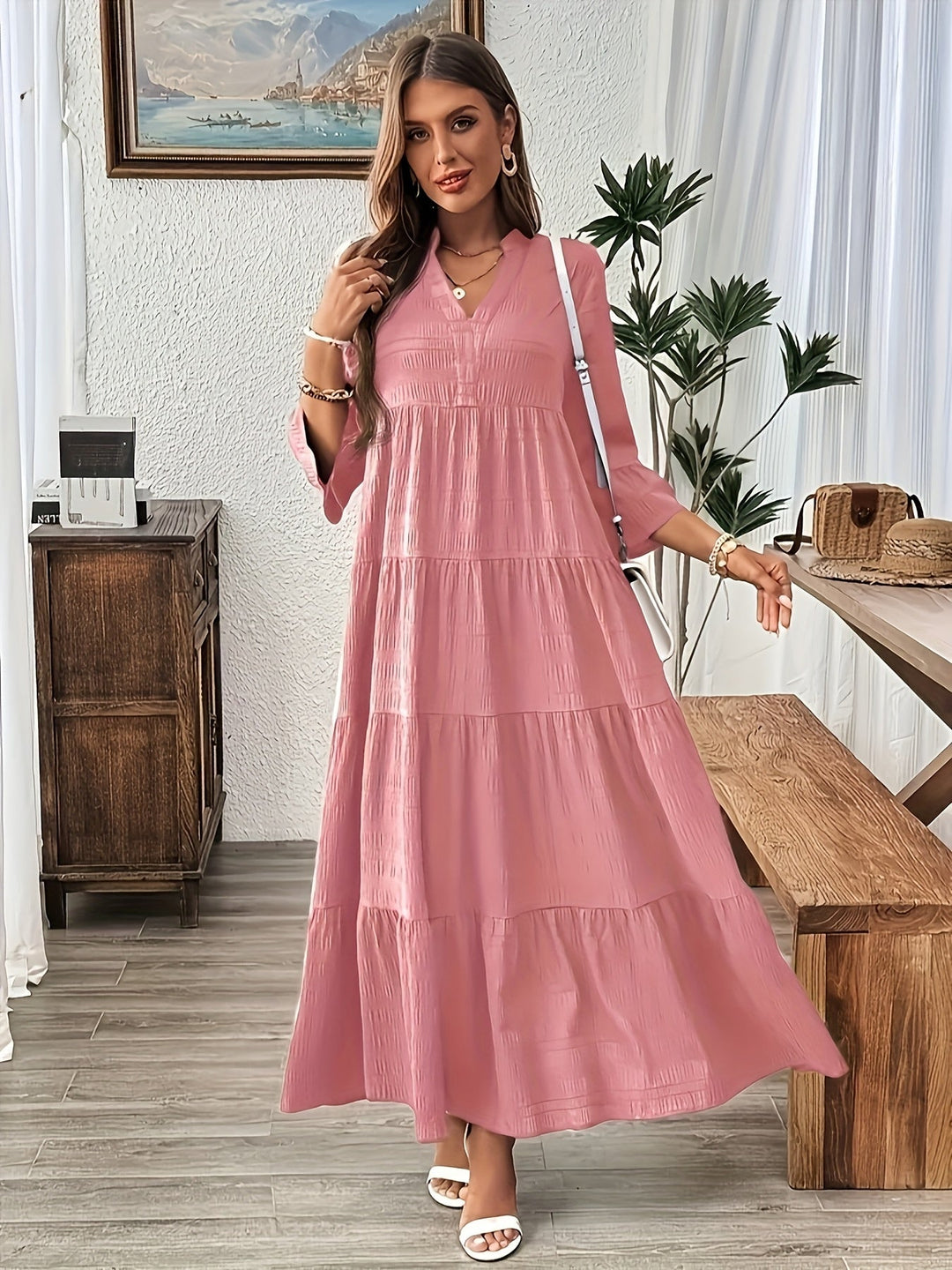 NORMA | A-Line Flared Sleeve Maxi
