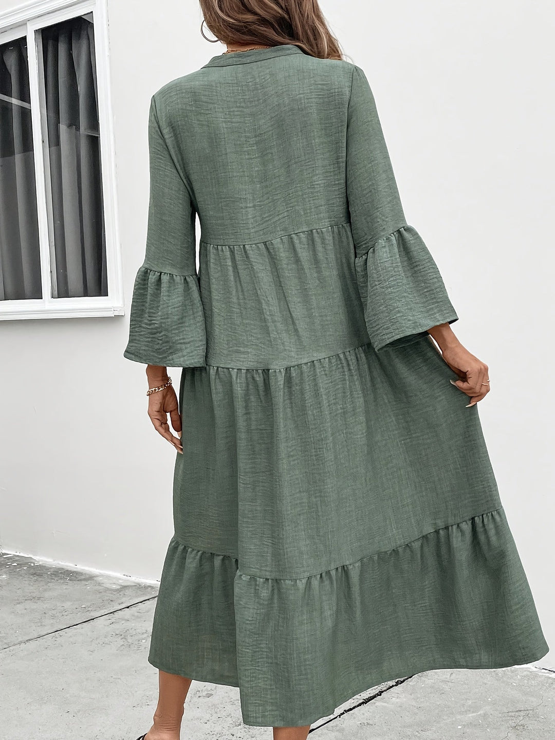 MARCIA | Button A-Line Flared Dress