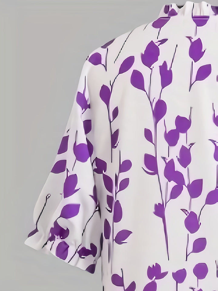 KIMBERLY | V-Neck Printed Maxi Dress