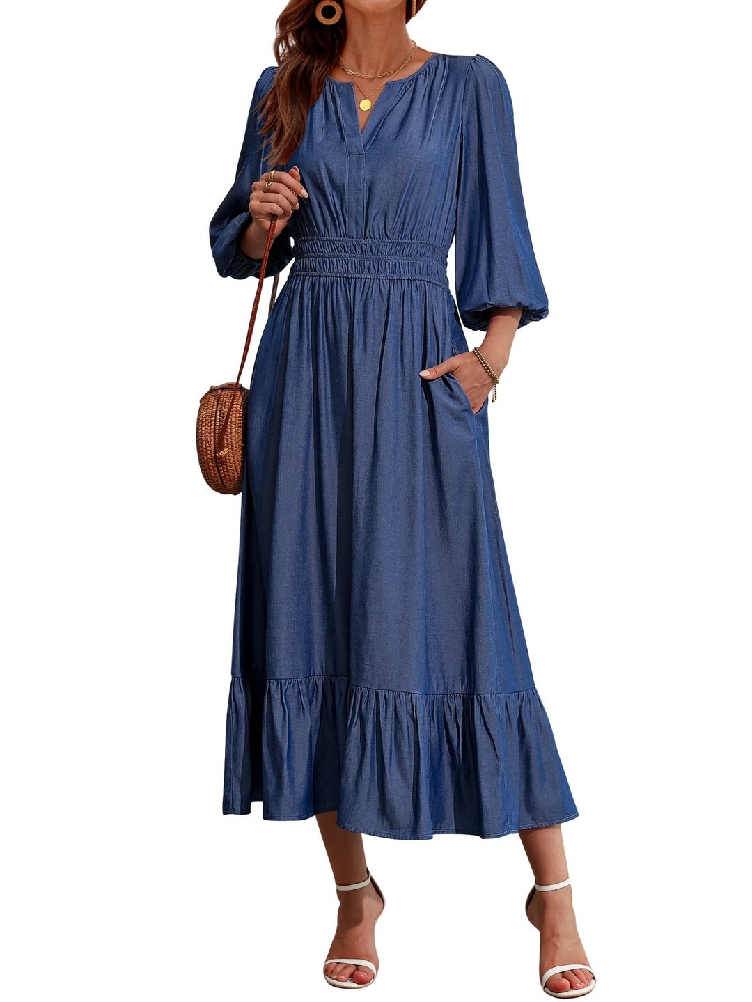 GAIL | Tiered Pocket Maxi Dress