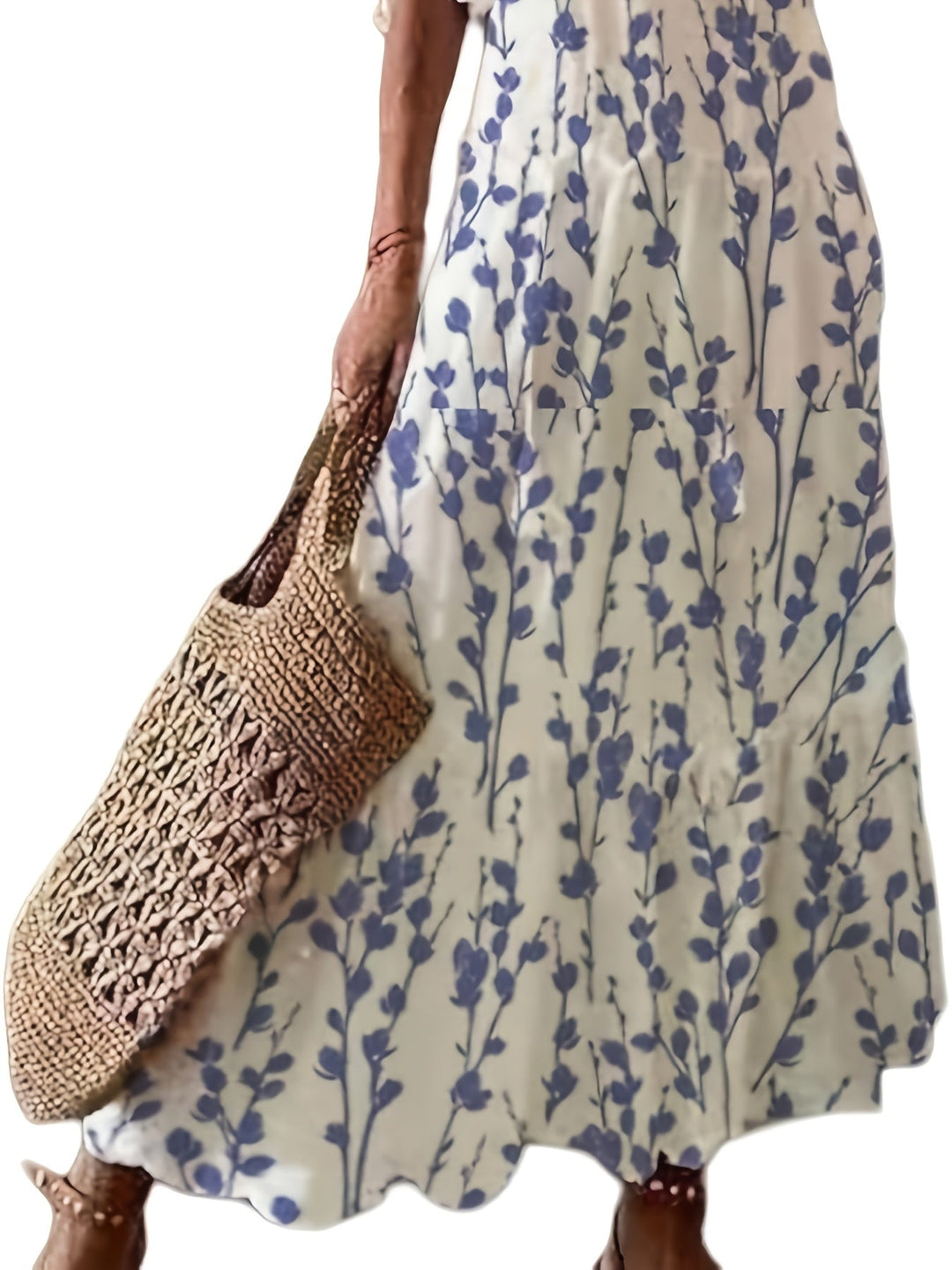 KIMBERLY | V-Neck Printed Maxi Dress