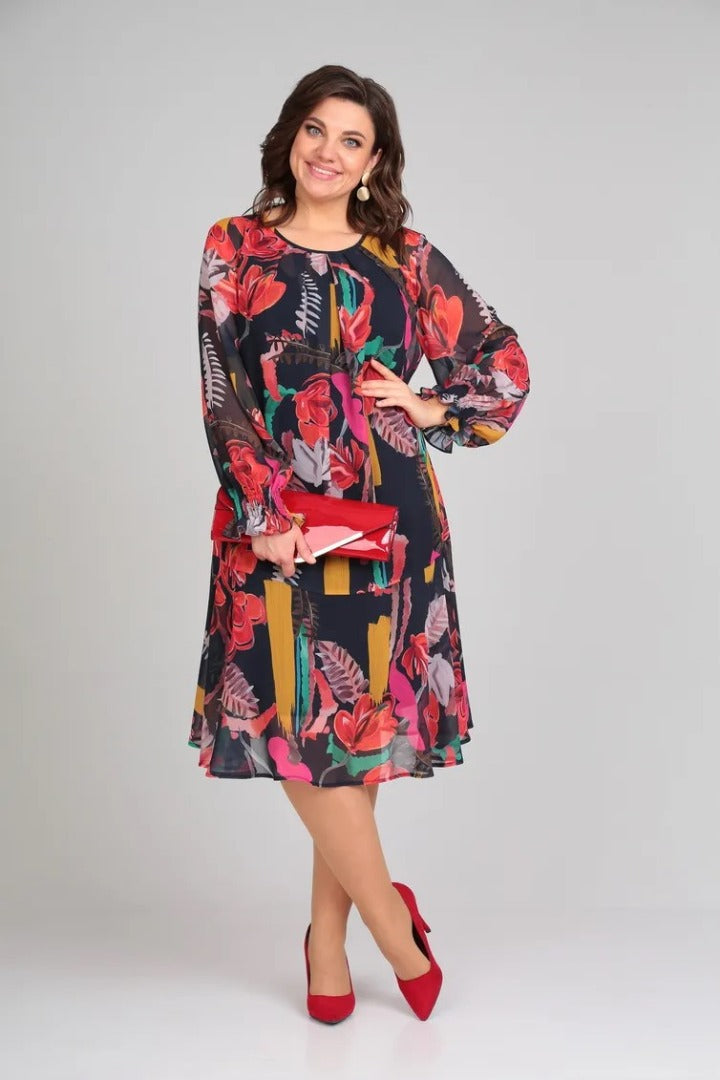 Floravine™ | Modern Floral Dress