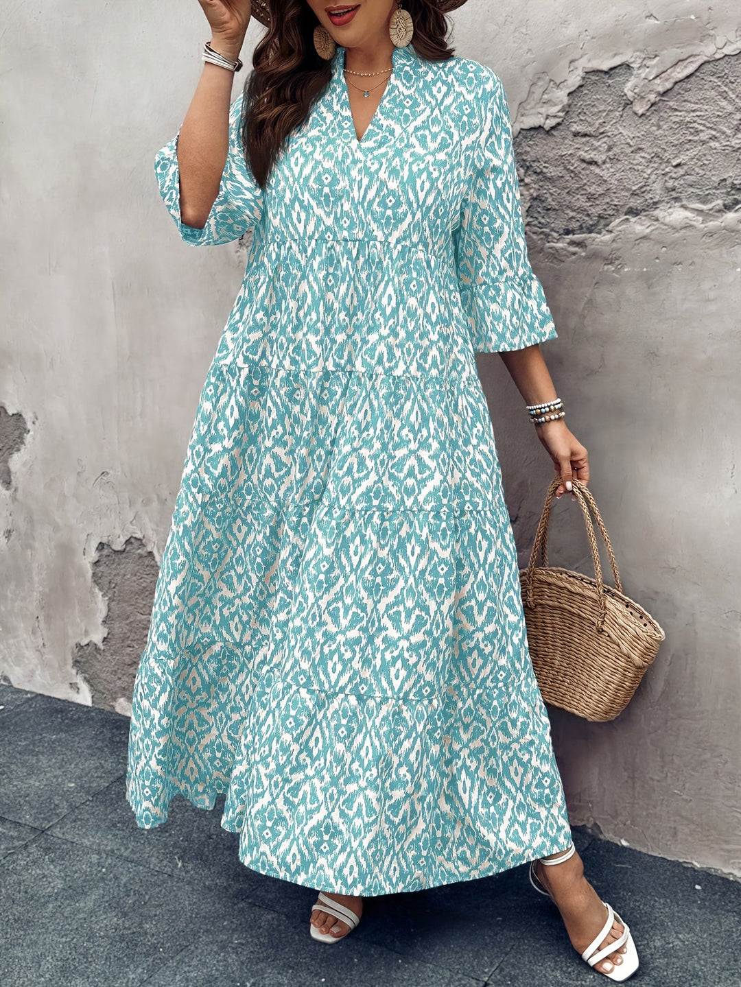 TERESA | Bell Sleeve Printed Dress