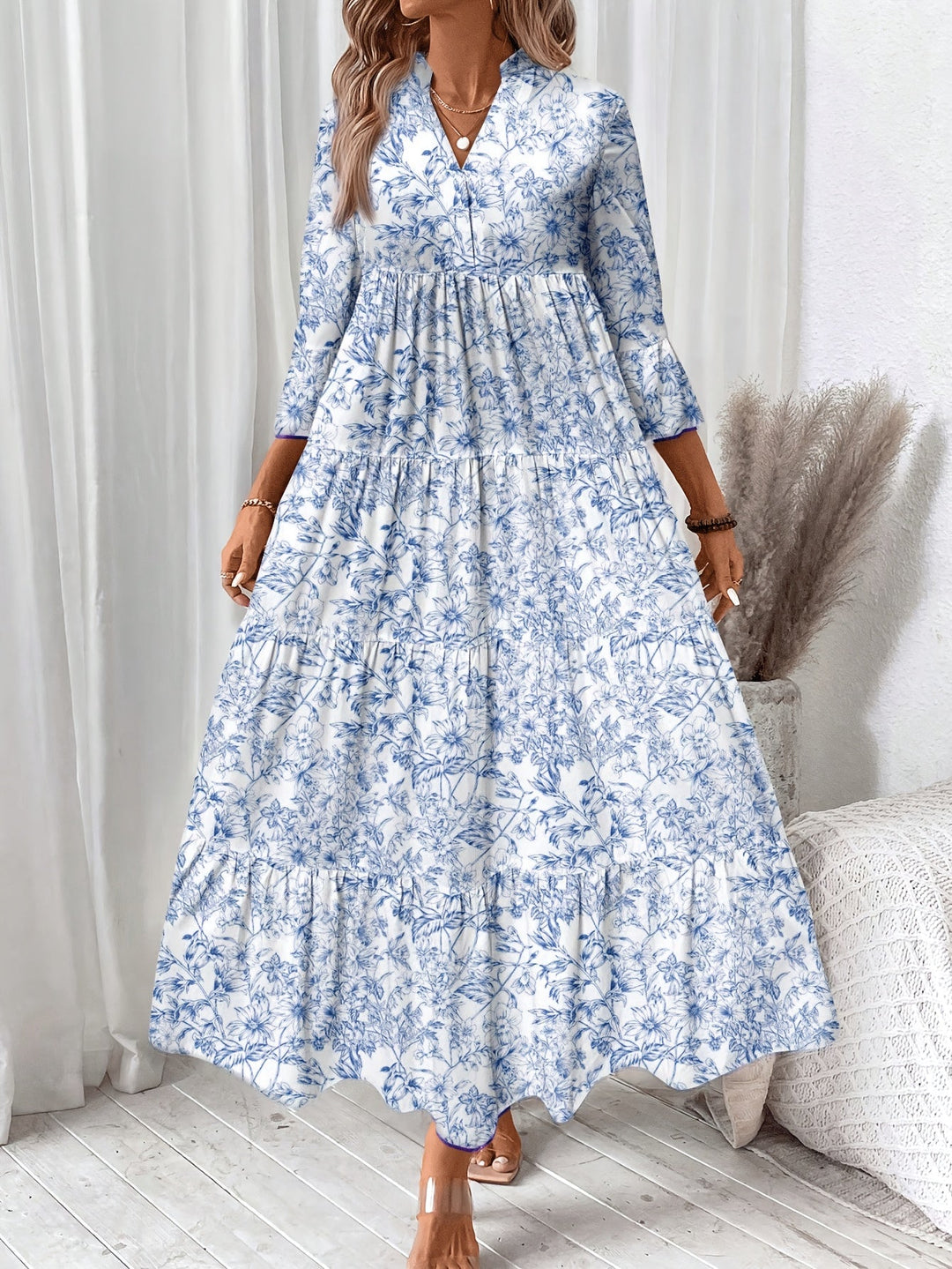 PEGGY | Tiered Floral Cap Sleeve Dress
