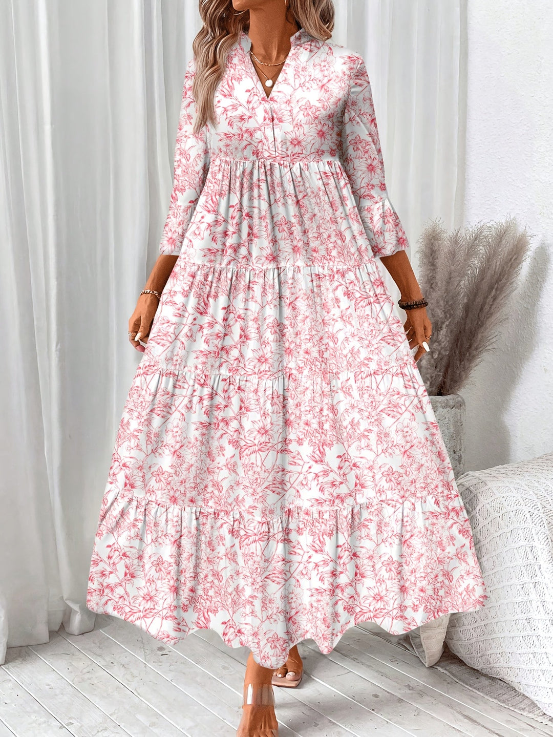 PEGGY | Tiered Floral Cap Sleeve Dress