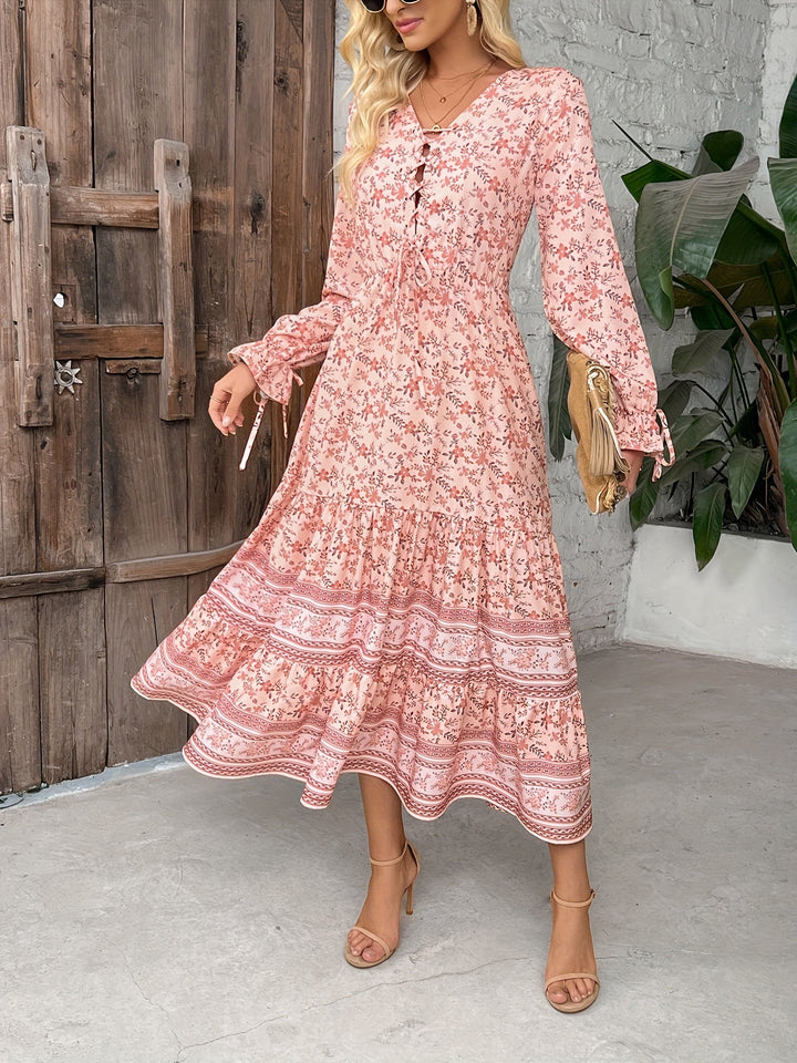 LORETTA | Small Floral Drawstring Dress