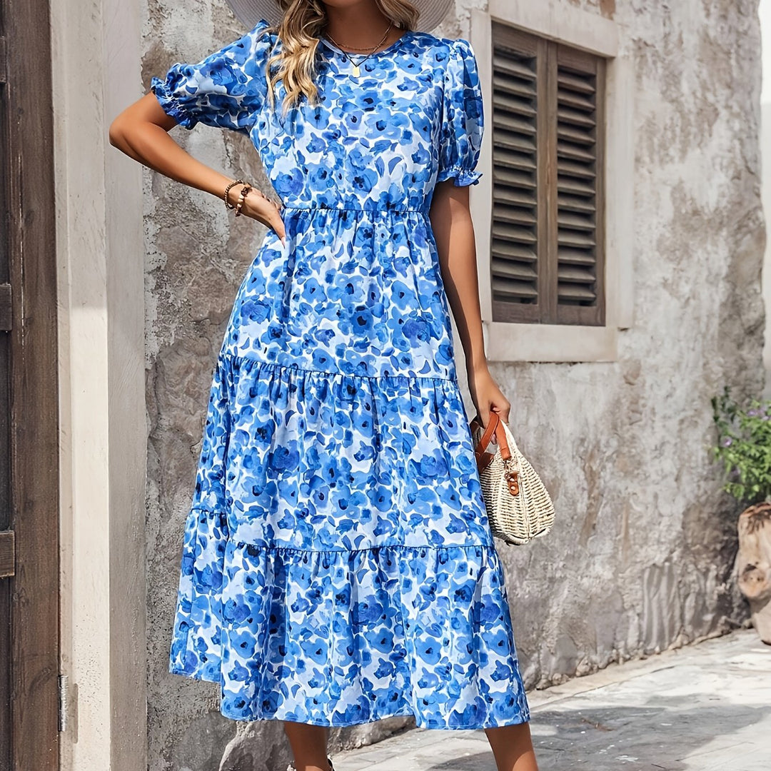 MAUREEN | Layered Puff Sleeve Dress