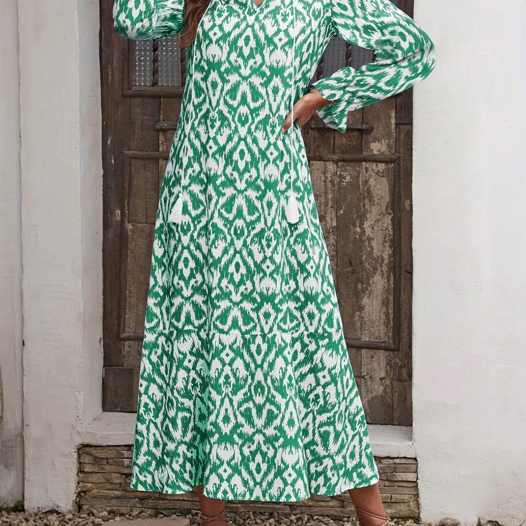 PAMELA | Tassel Trim Travel Dress