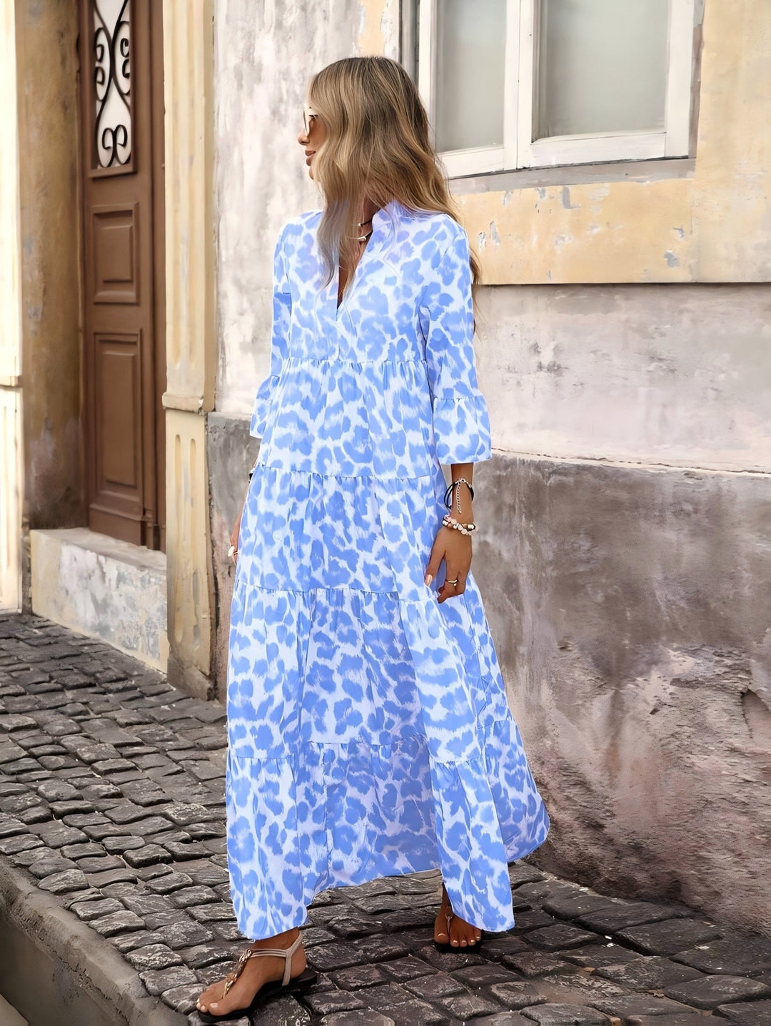 JENNIFER | Printed Long Sleeve Dress
