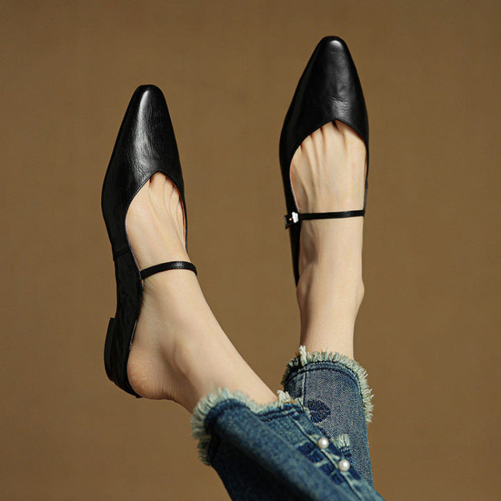 Thea Genuine Leather Mules