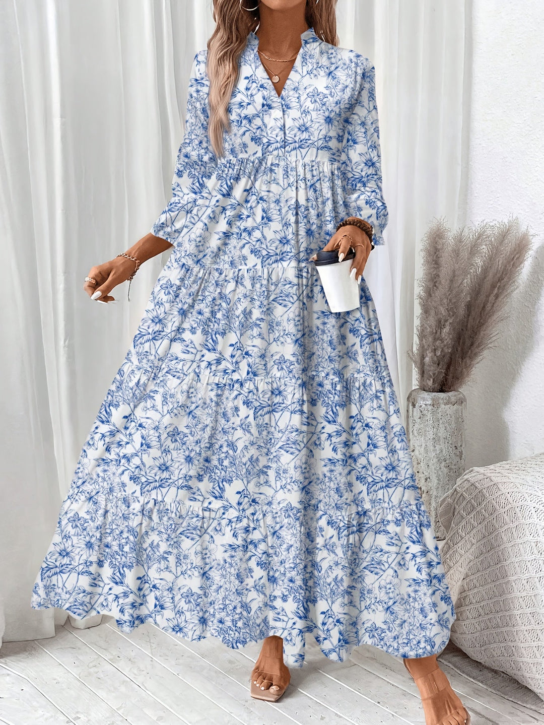 PEGGY | Tiered Floral Cap Sleeve Dress