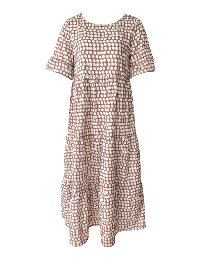 ANITA | Soft Dot Crew Neck Dress