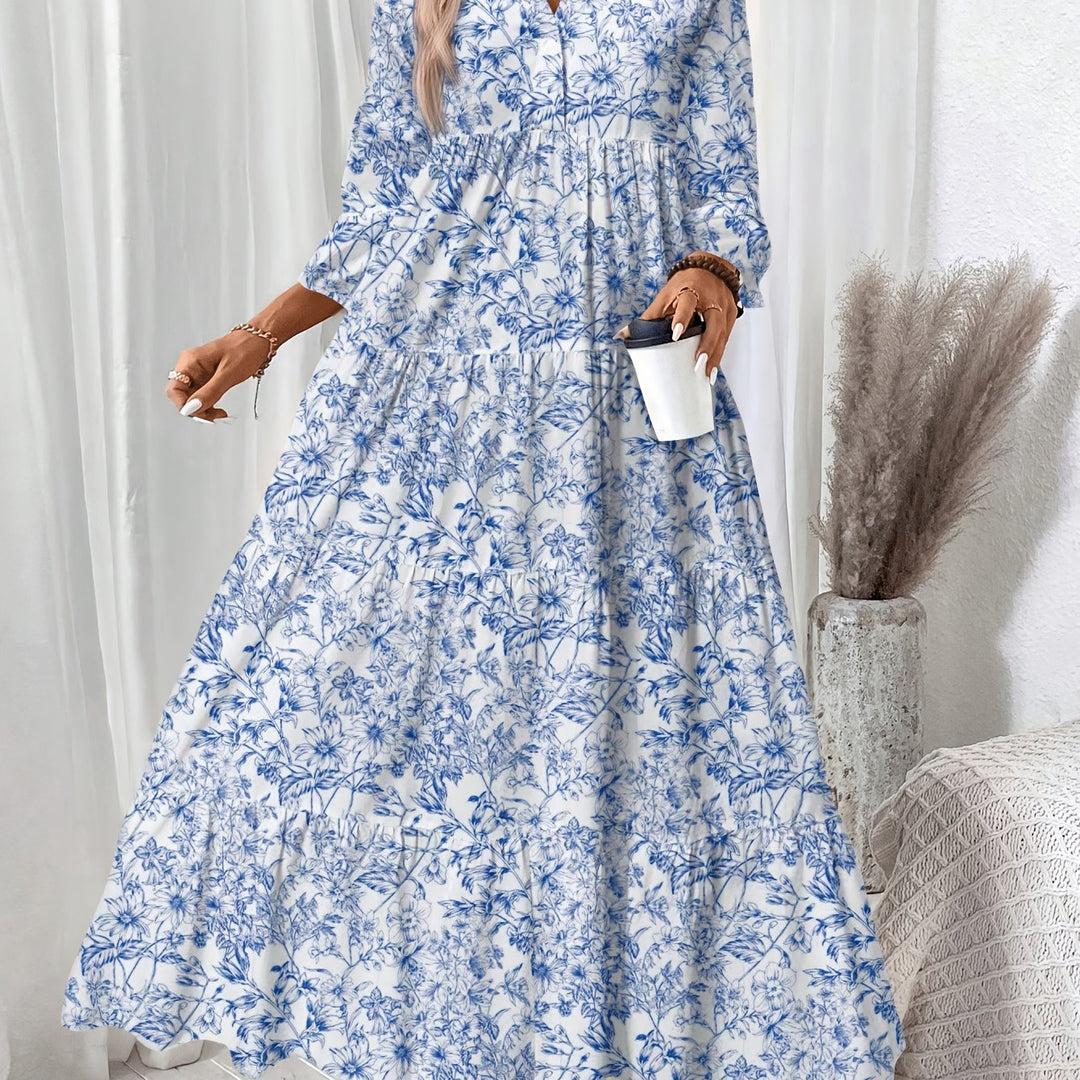 PEGGY | Tiered Floral Cap Sleeve Dress