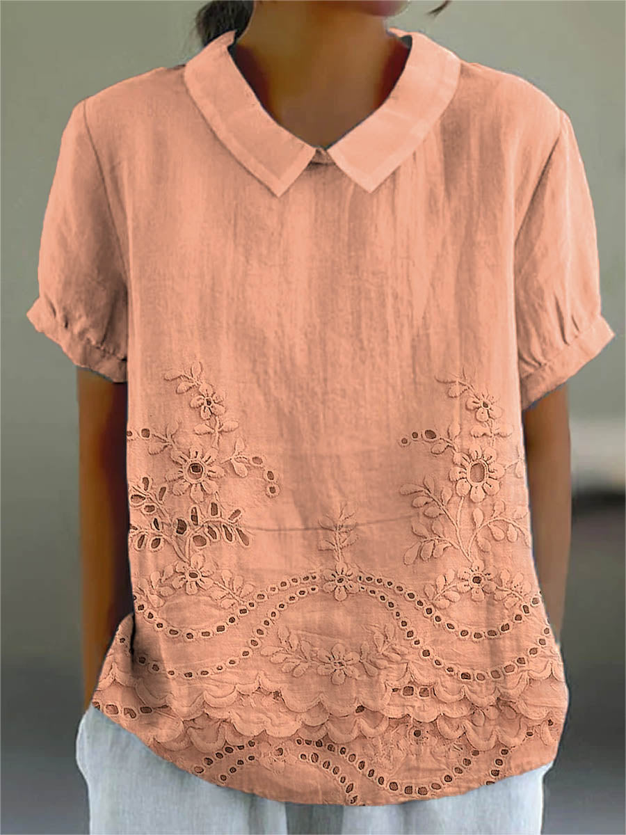 Lily | Embroidered Floral Shirt