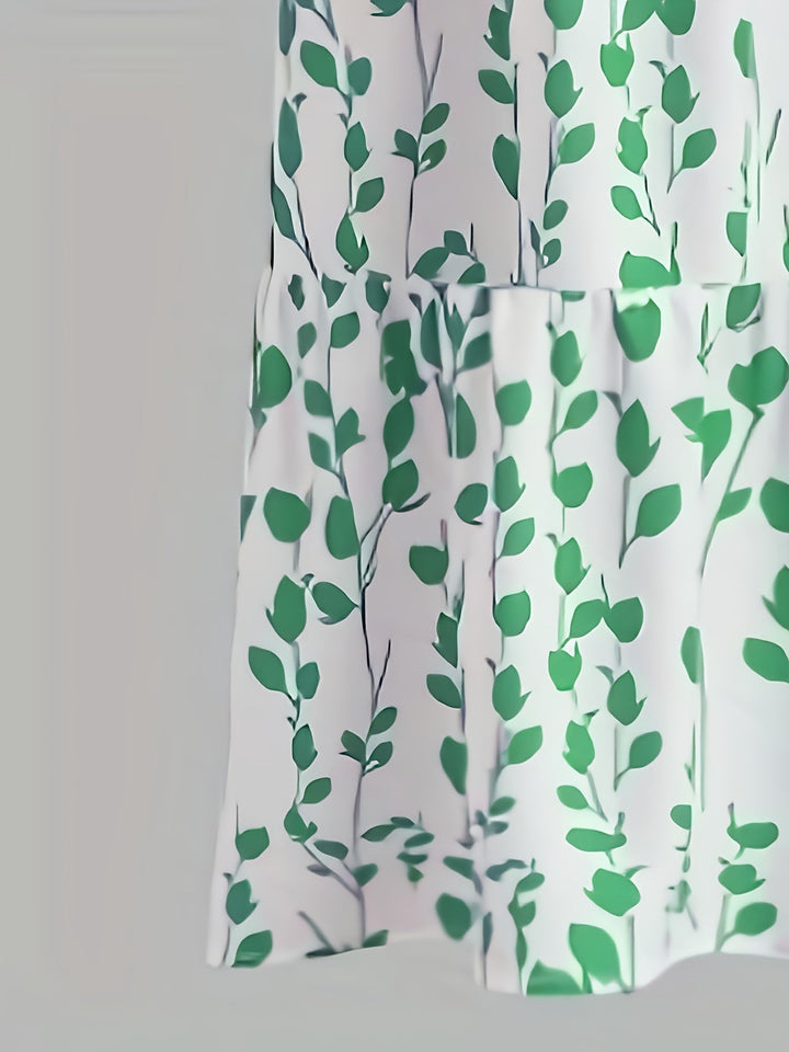 KIMBERLY | V-Neck Printed Maxi Dress