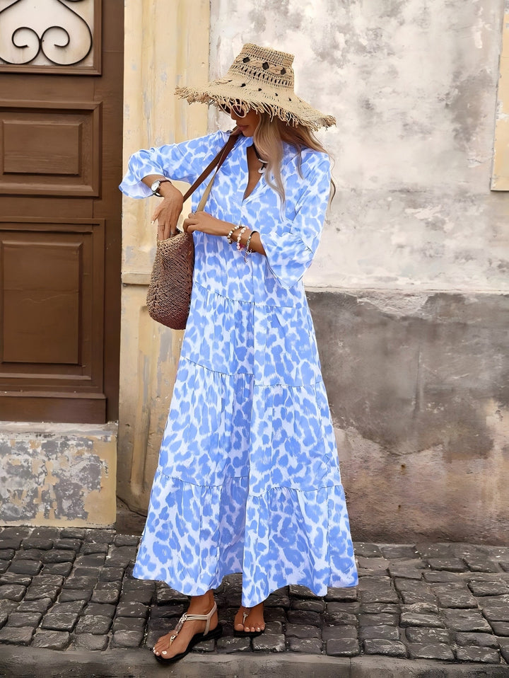 JENNIFER | Printed Long Sleeve Dress