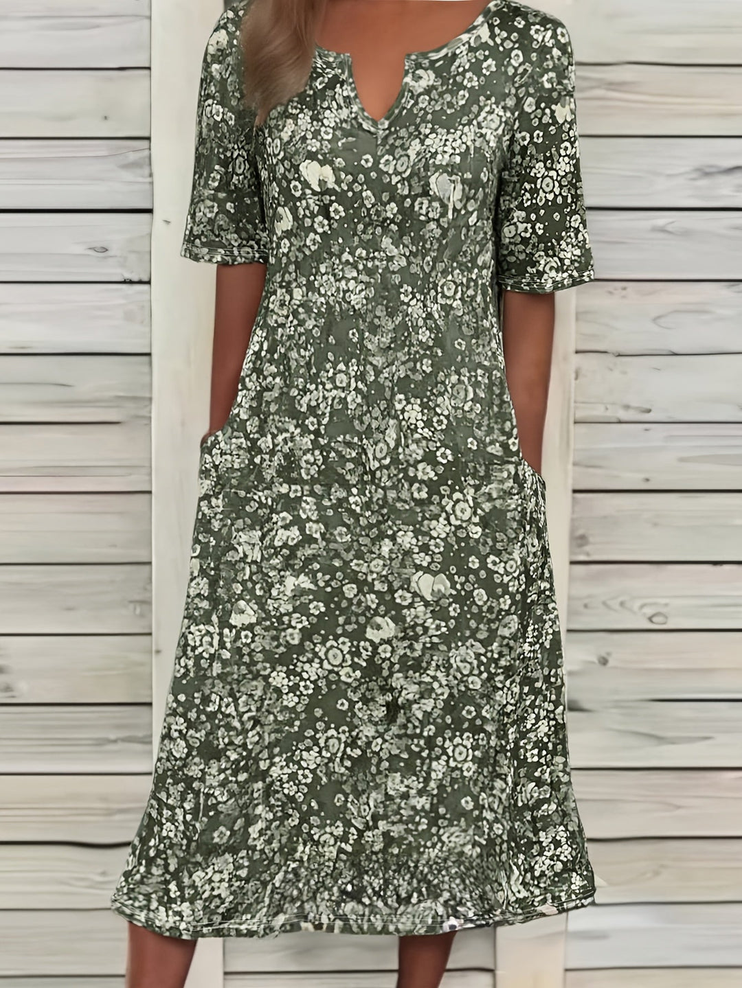 LAURA | Gentle Floral Midi Dress