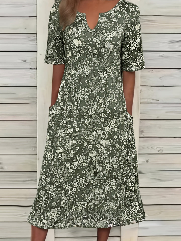 LAURA | Gentle Floral Midi Dress