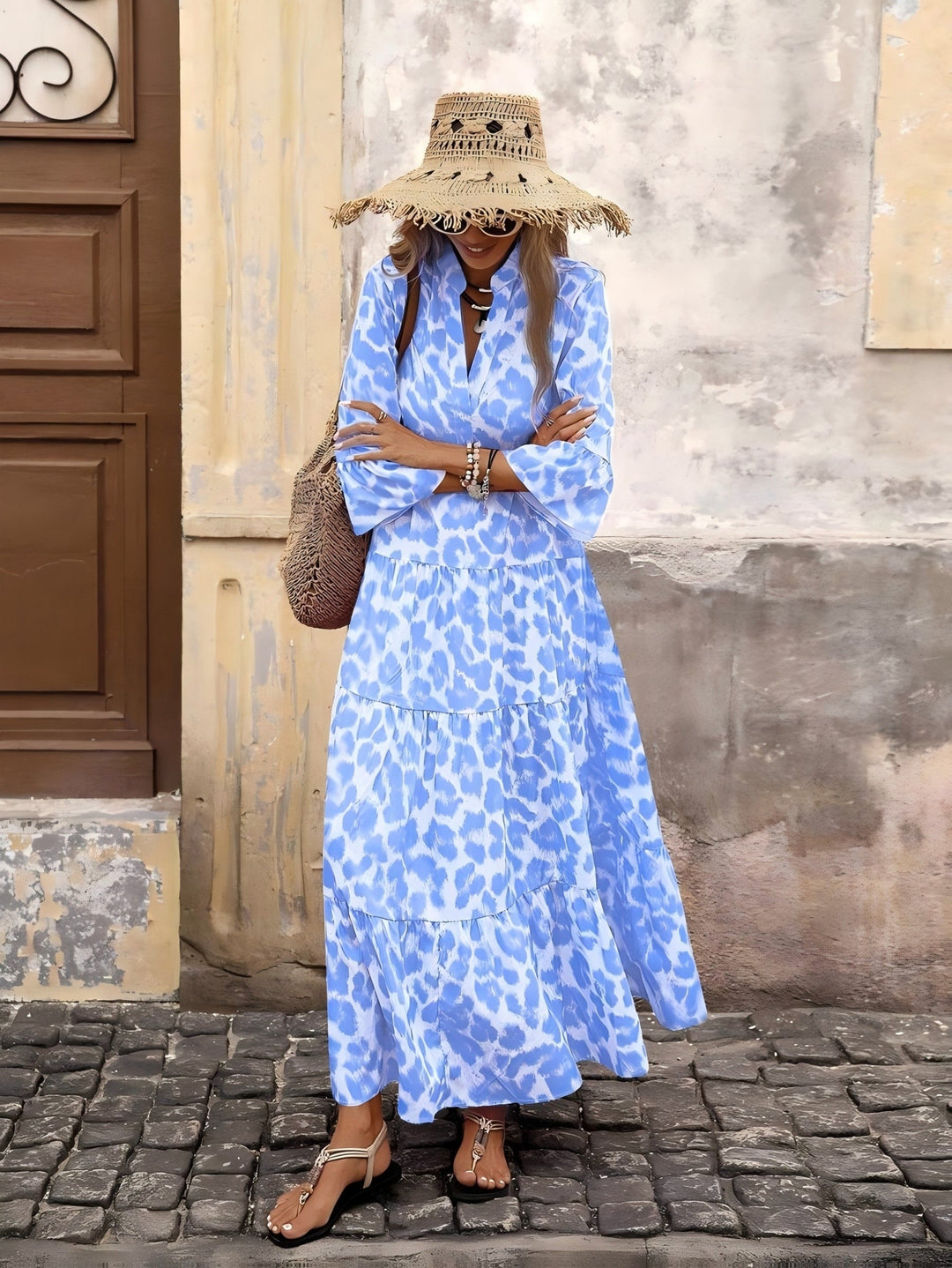 JENNIFER | Printed Long Sleeve Dress