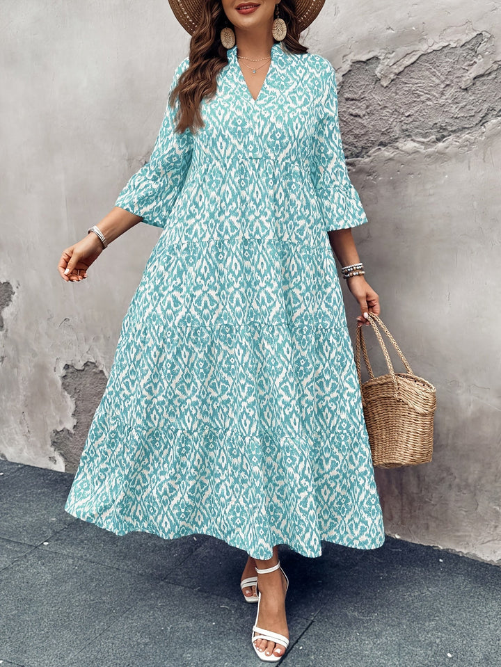 TERESA | Bell Sleeve Printed Dress