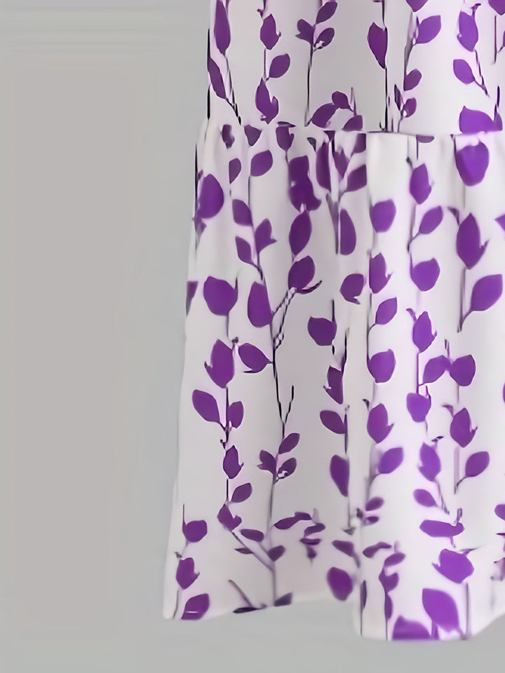 KIMBERLY | V-Neck Printed Maxi Dress
