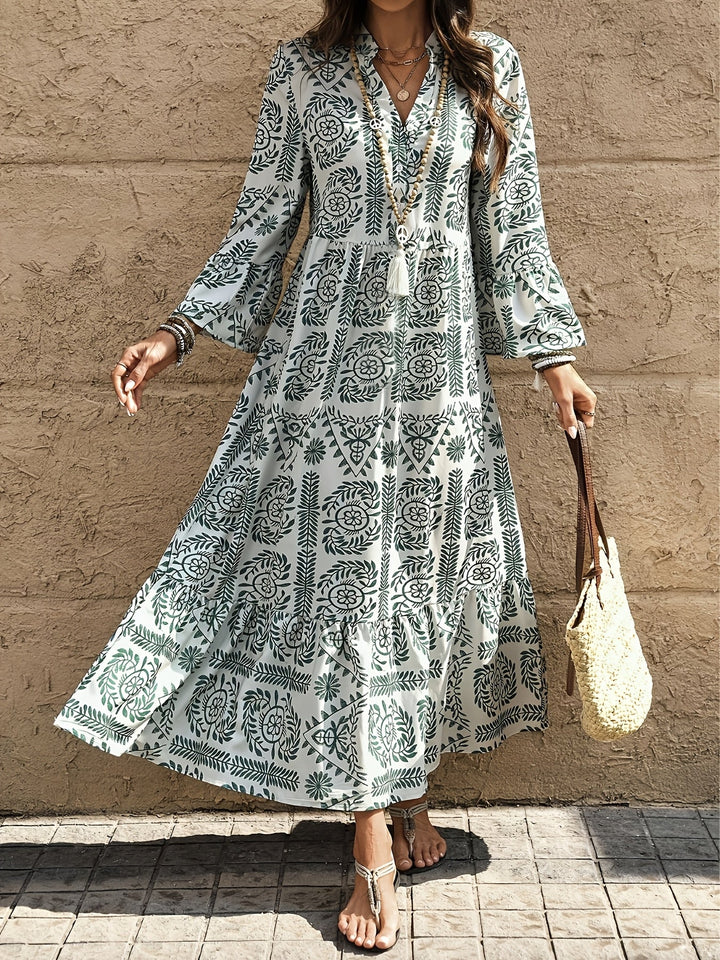 MONICA | A-Line Ruffled Sleeve Maxi