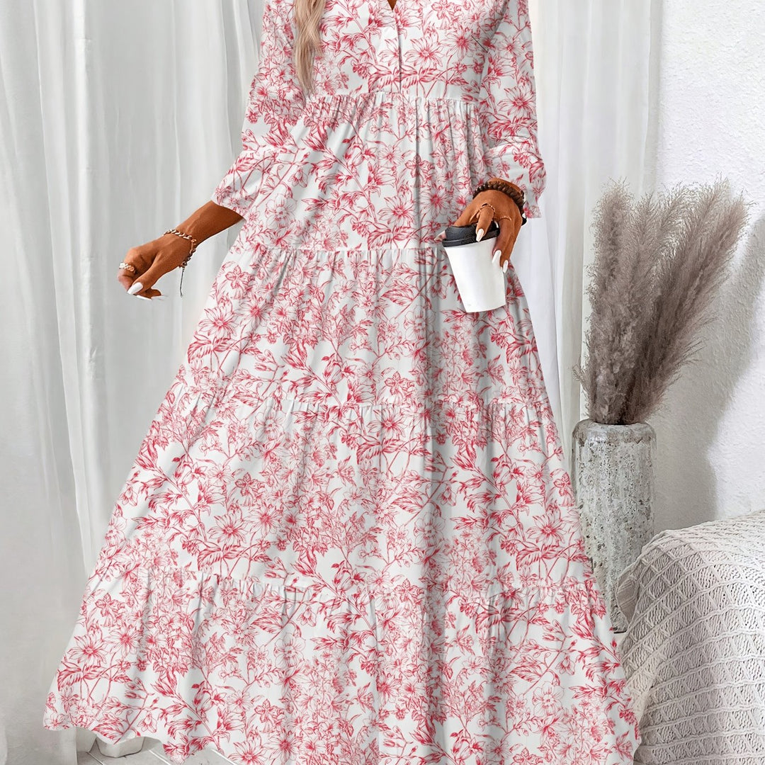 PEGGY | Tiered Floral Cap Sleeve Dress
