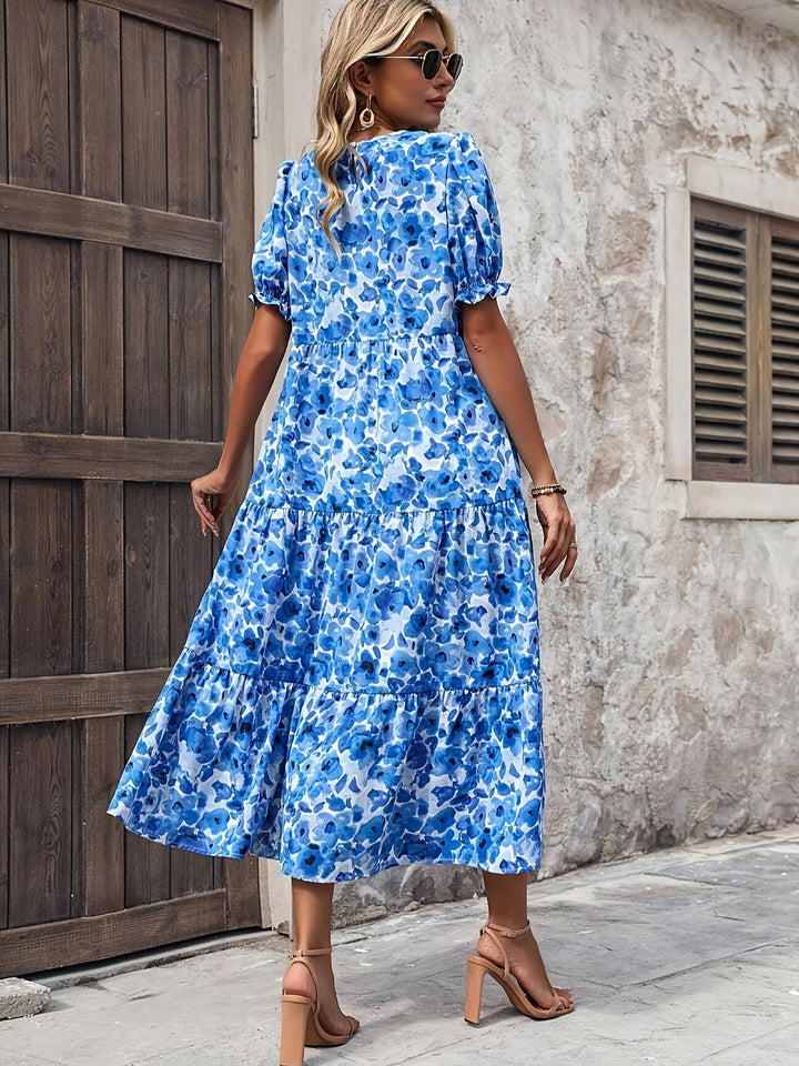 MAUREEN | Layered Puff Sleeve Dress