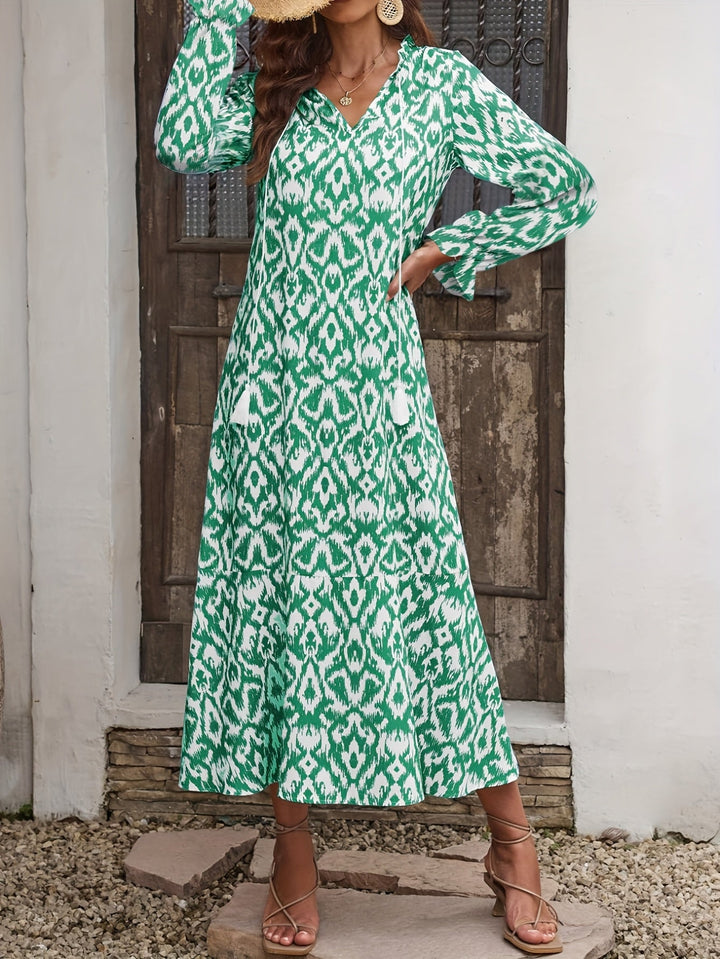 PAMELA | Tassel Trim Travel Dress