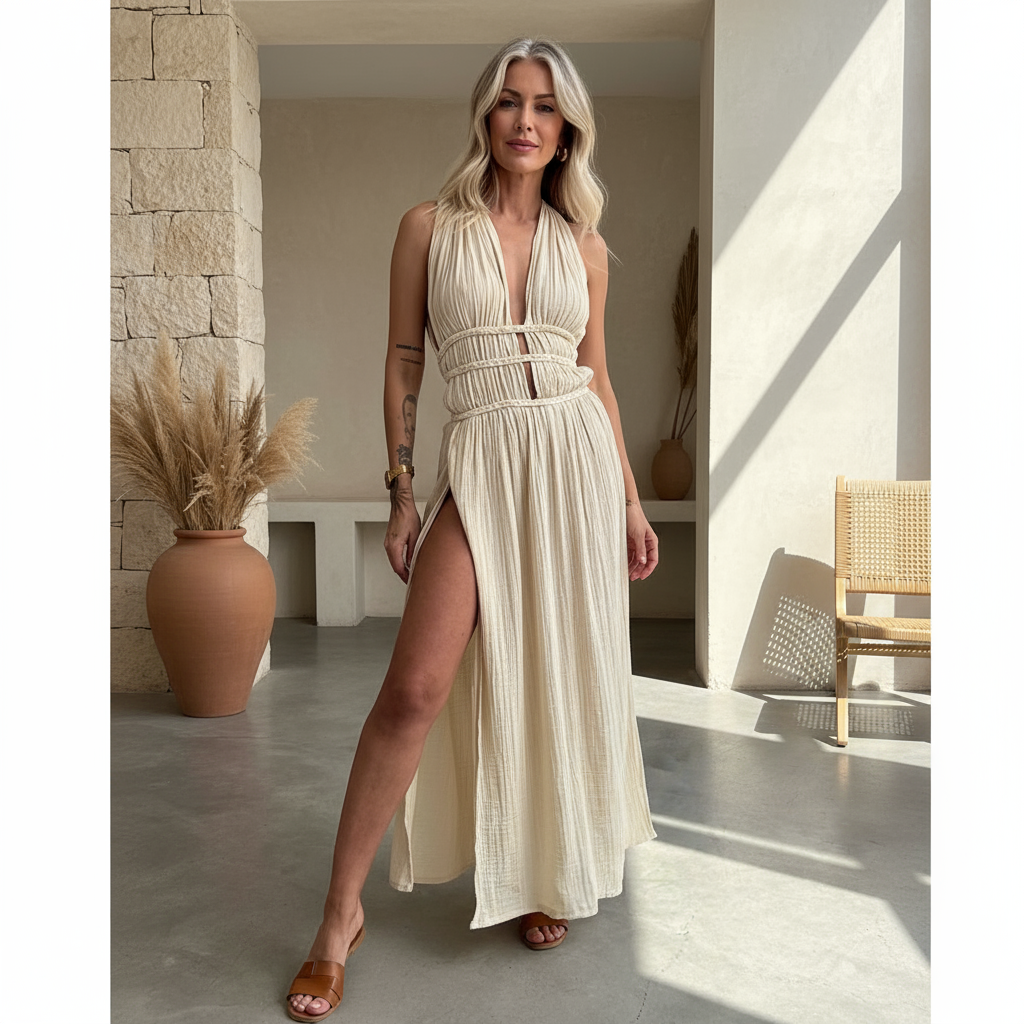 Zolla - Textured Slit Dress